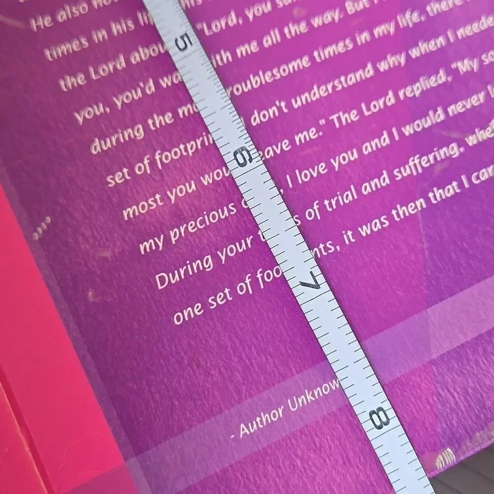Footprints journal hardcover Inspiration Book jot notes pink and colorful pages